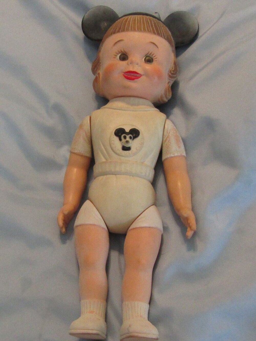 Vtg Mickey Mouse Club MOUSKETEER DOLL RUBBER DOLL 1950’s Disney Articulated 12”